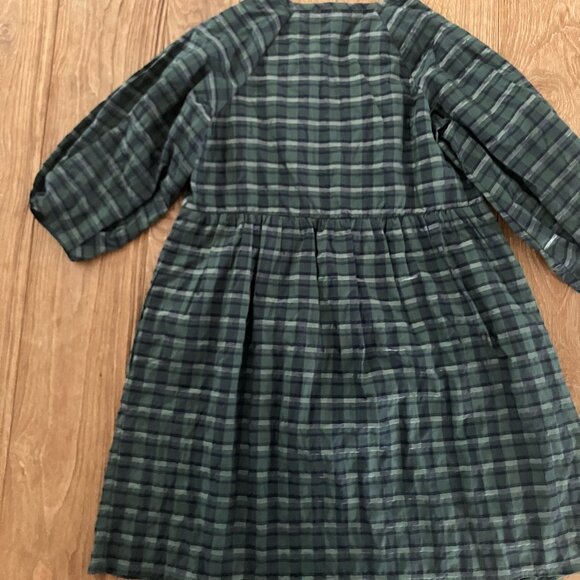 NWT Madewell Marianna Puff-Sleeve Mini Dress in Plaid, Sz XS - Picture 4 of 4